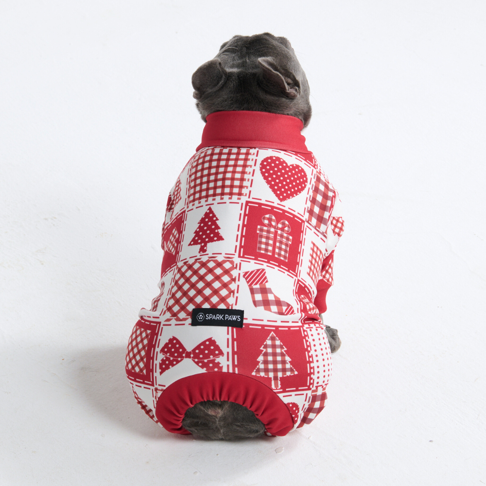 Dog Christmas Pajama - Festive Patchwork - Image 8