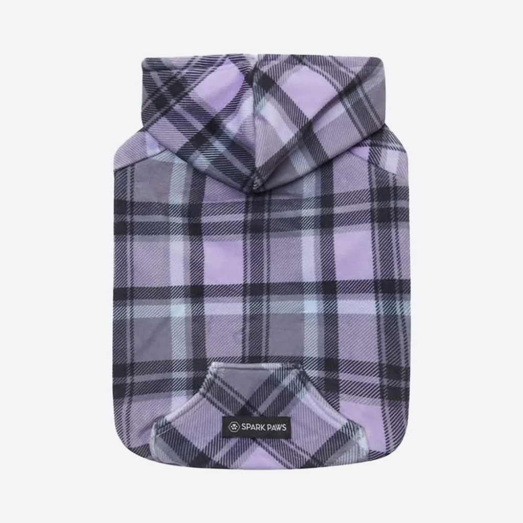 Purple Plaid Dog Hoodie - Image 10
