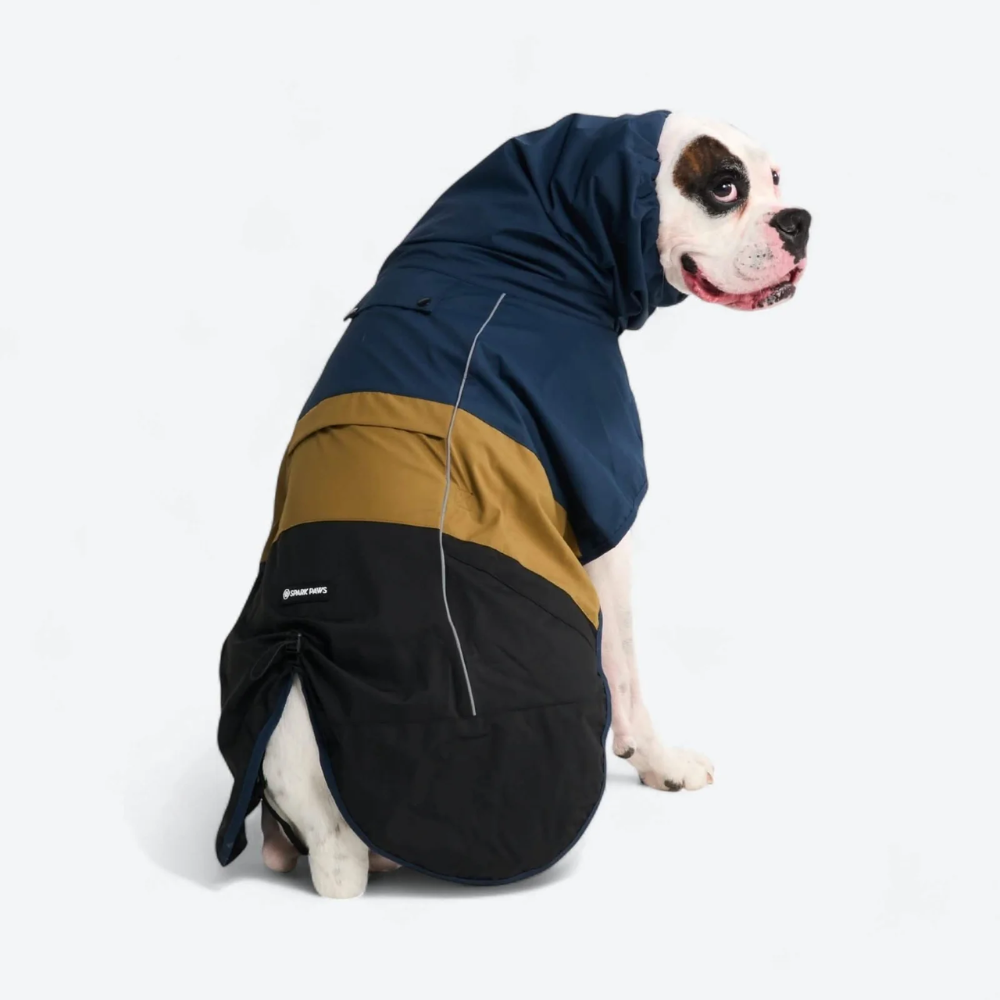Breatheshield™ Dog Raincoat - Blue Gold Black - Image 9