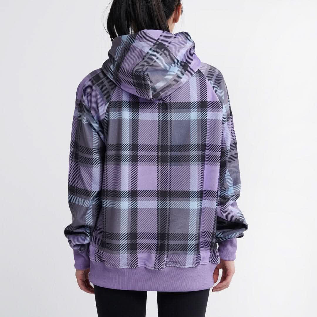 Purple Plaid Human Hoodie - Image 4