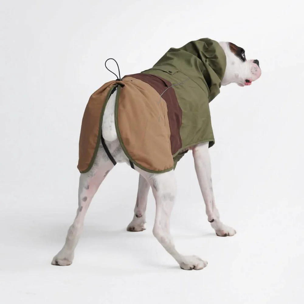 Breatheshield™ Dog Raincoat - Green Brown Tan - Image 7