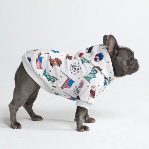 The USA Dog Hoodie - Grey