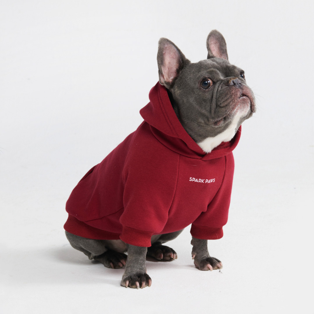 Essential Dog Hoodie - Burgundy - Image 4
