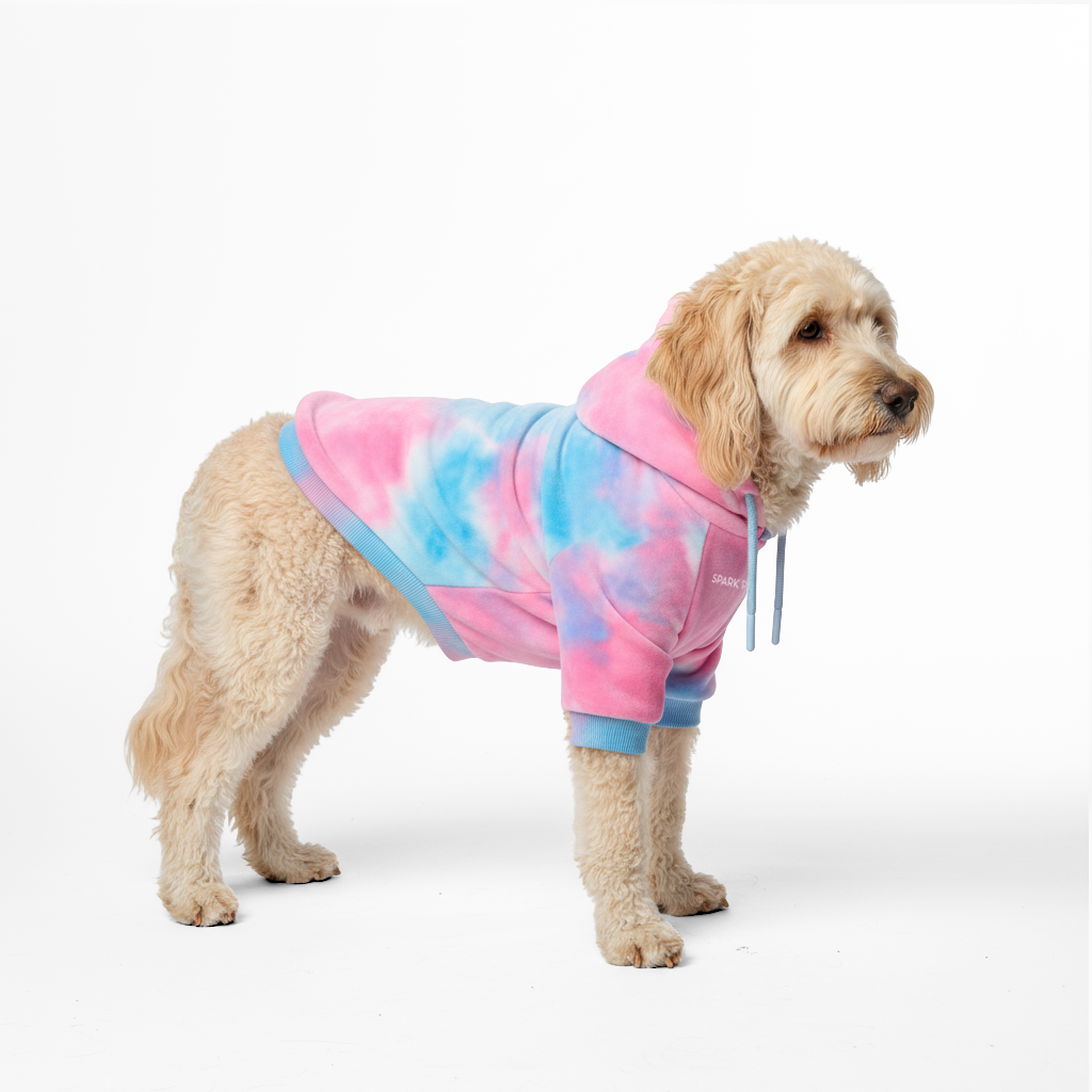 Velvet Dog Hoodie - Snow Cone - Image 4