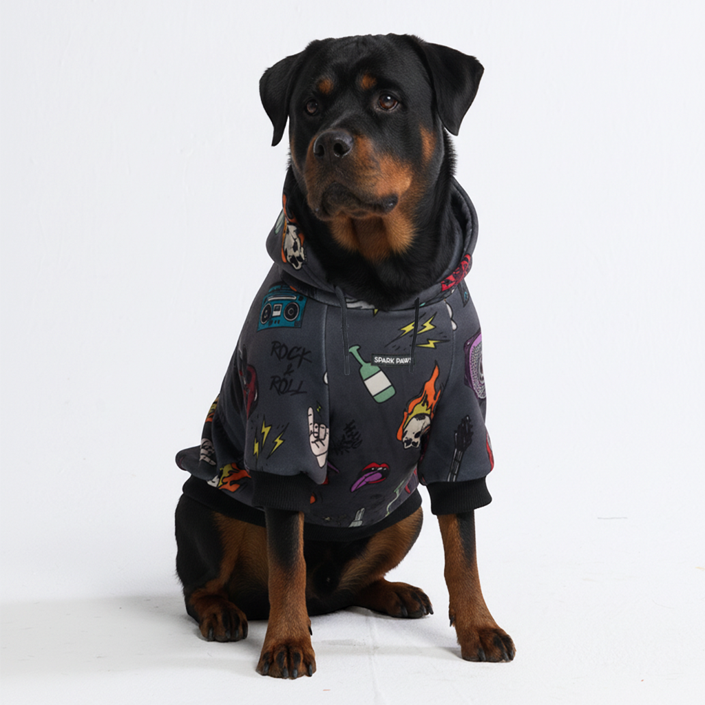 Rock and Roll Dog Hoodie - Image 9