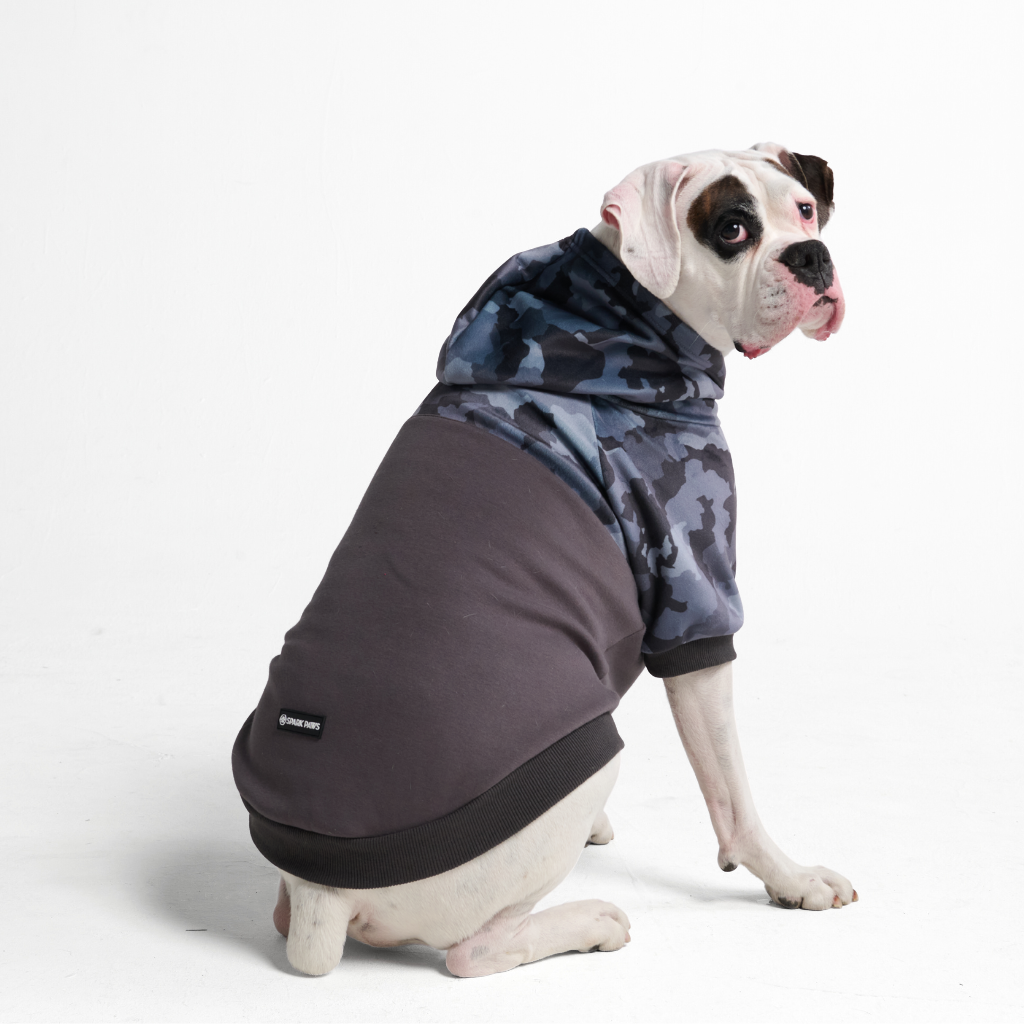 Grey Camo Dog Hoodie - Image 10