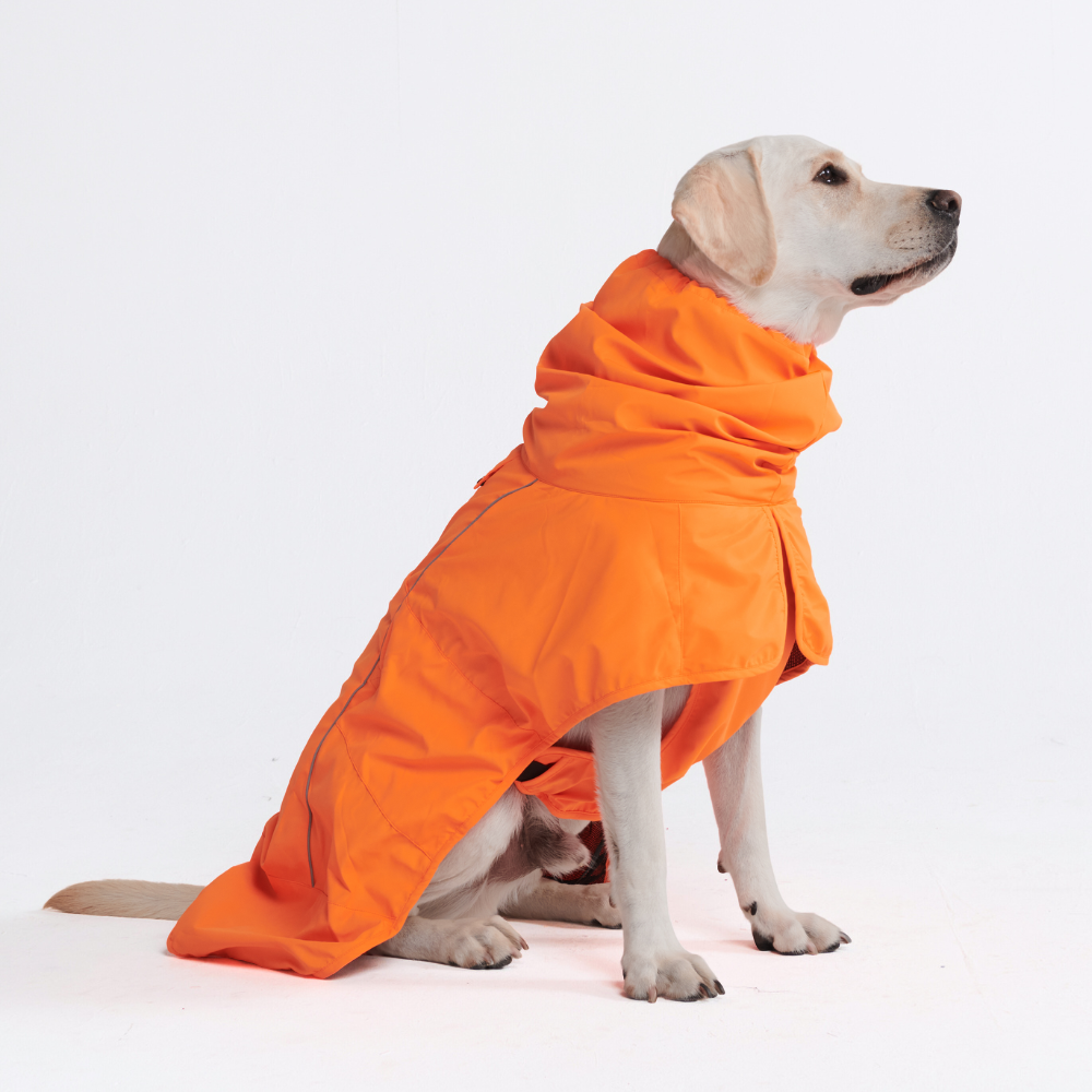 Breatheshield™ Dog Raincoat - Neon Orange - Image 8