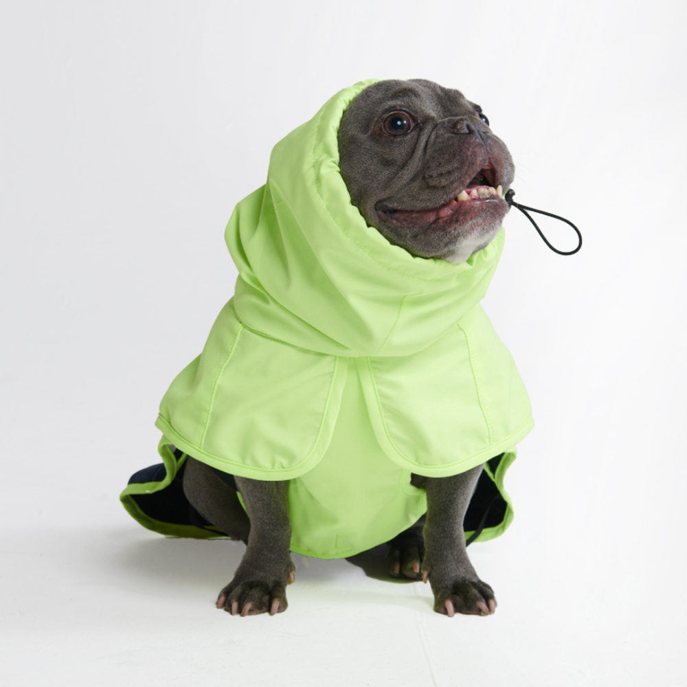 Breatheshield™ Dog Raincoat - Lime White Navy - Image 8