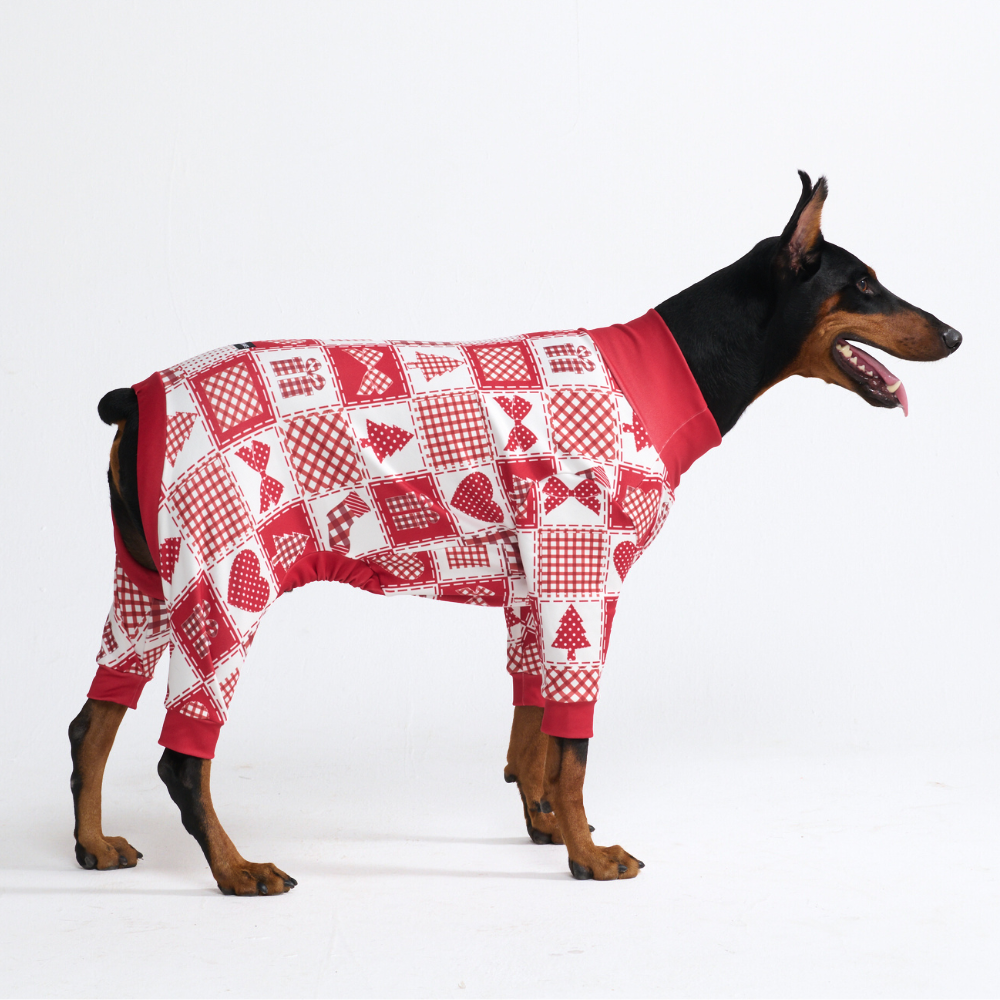 Dog Christmas Pajama - Festive Patchwork - Image 7