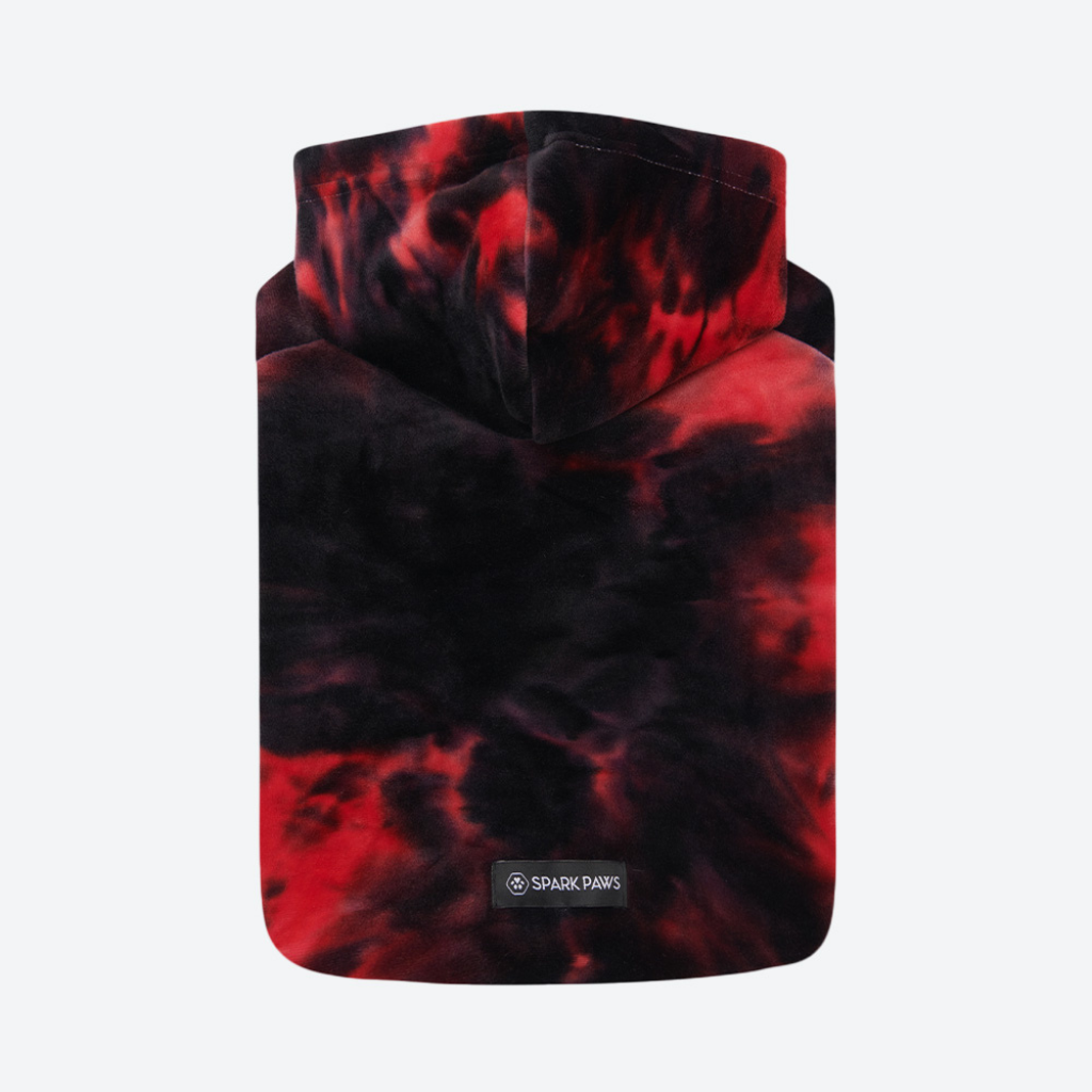 Velvet Dog Hoodie - Red & Black - Image 10