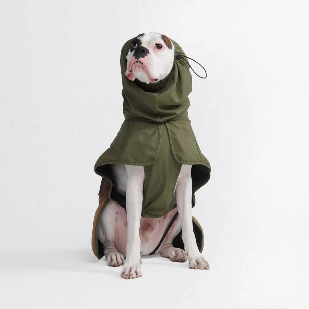 Breatheshield™ Dog Raincoat - Green Brown Tan - Image 8