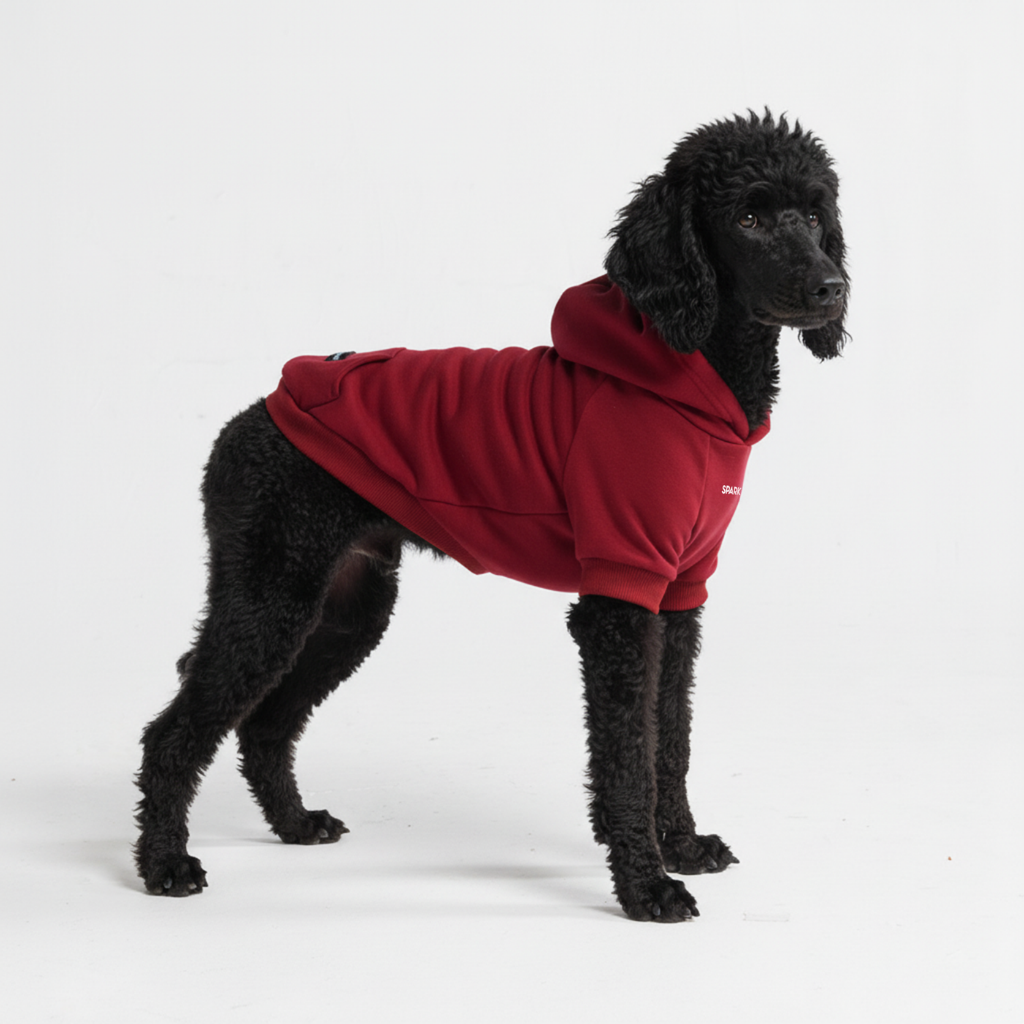 Essential Dog Hoodie - Burgundy - Image 5