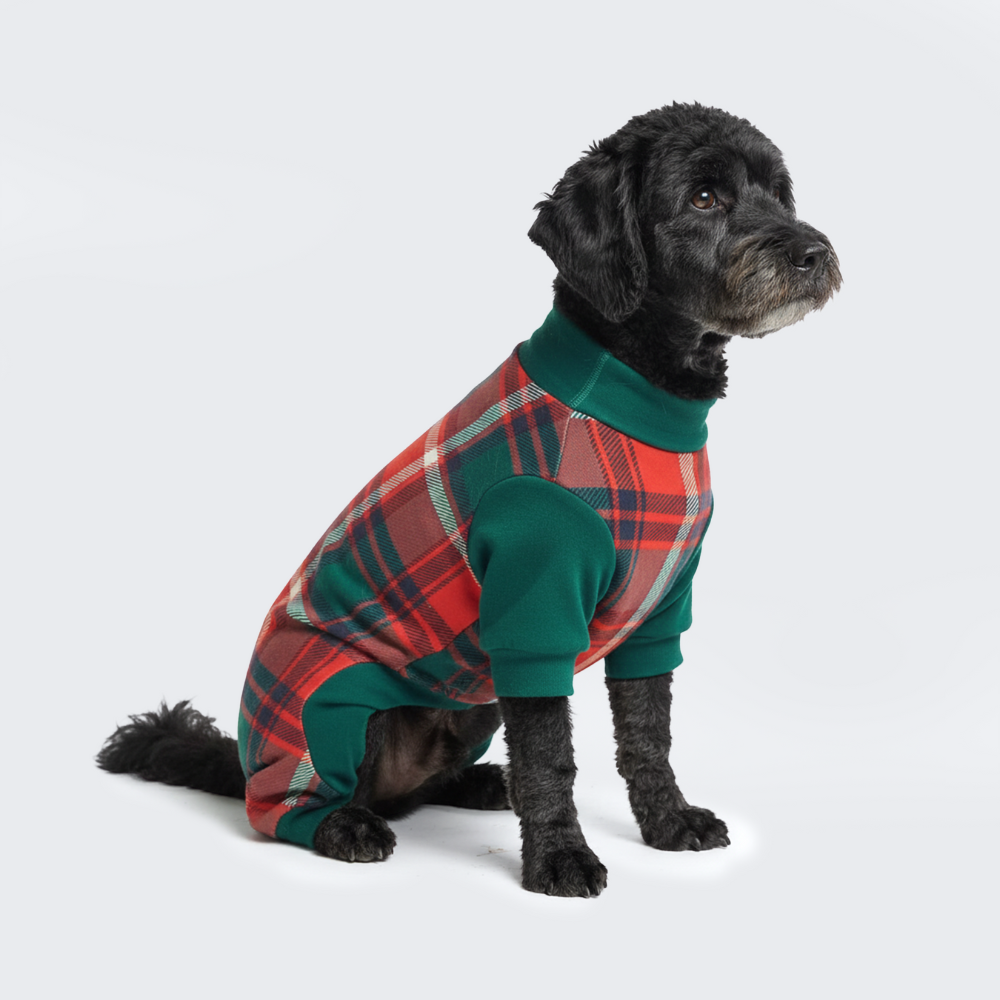 Dog Pajama - Green and Red Plaid - Image 6