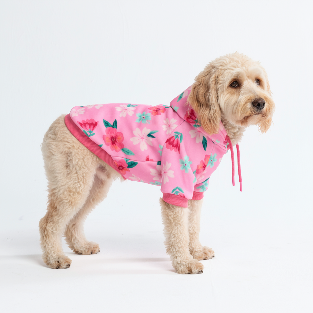 Blossom Dog Hoodie - Pink - Image 5