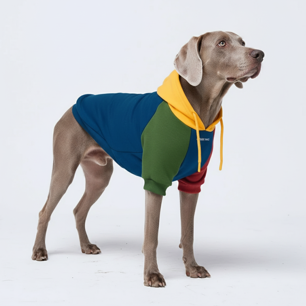 Primary Color Block Dog Hoodie - Image 6