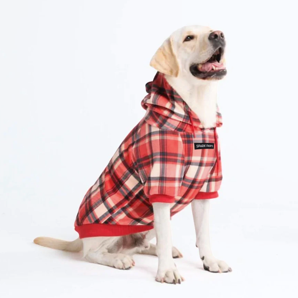 Red Plaid Dog Hoodie - Image 7