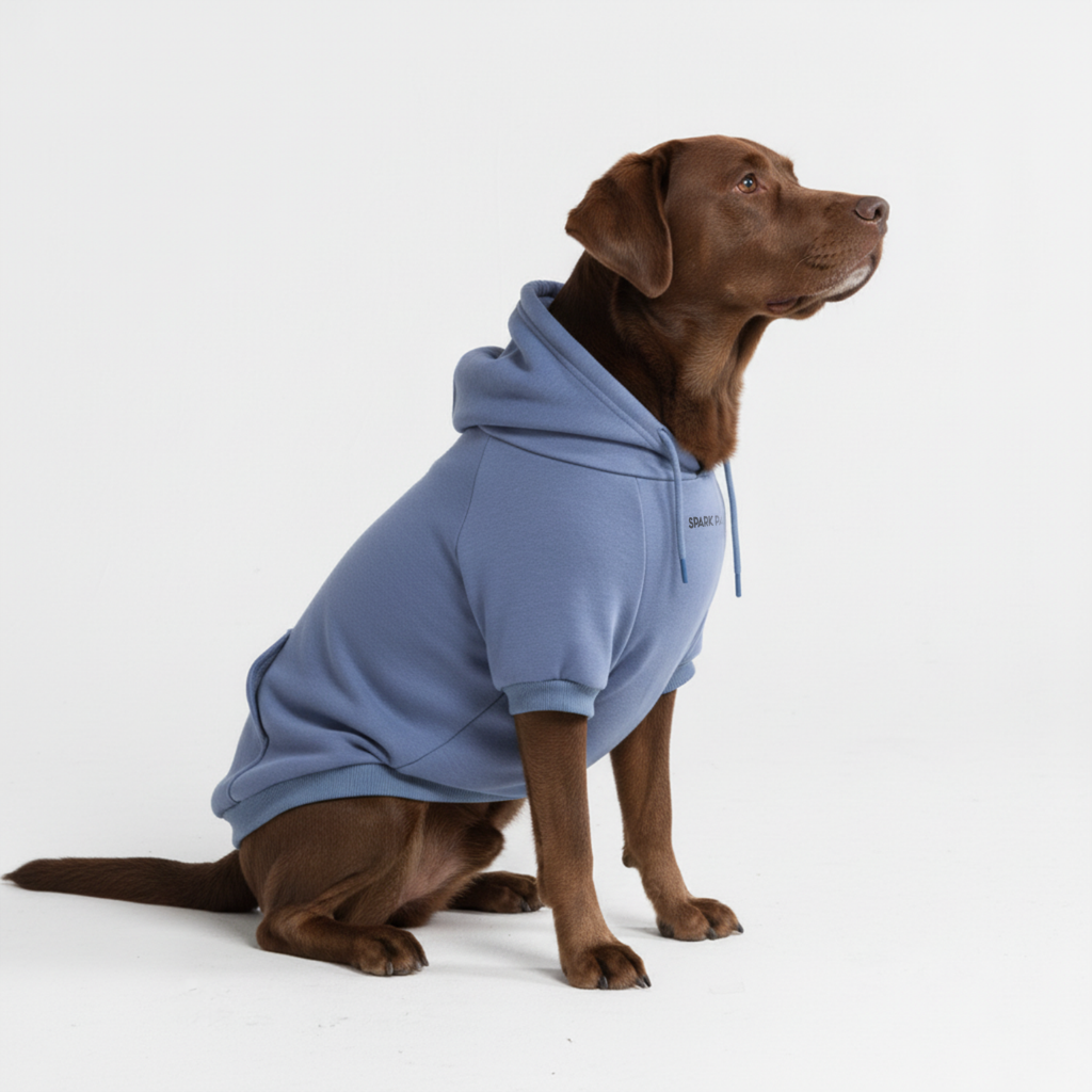 Essential Dog Hoodie - Slate Blue - Image 6