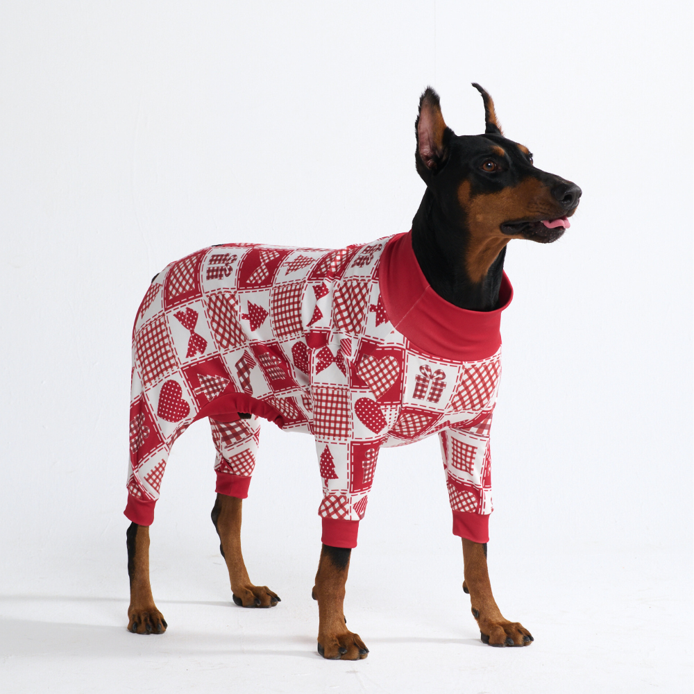 Dog Christmas Pajama - Festive Patchwork - Image 5