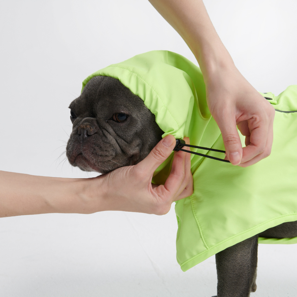 Breatheshield™ Dog Raincoat - Lime White Navy - Image 9