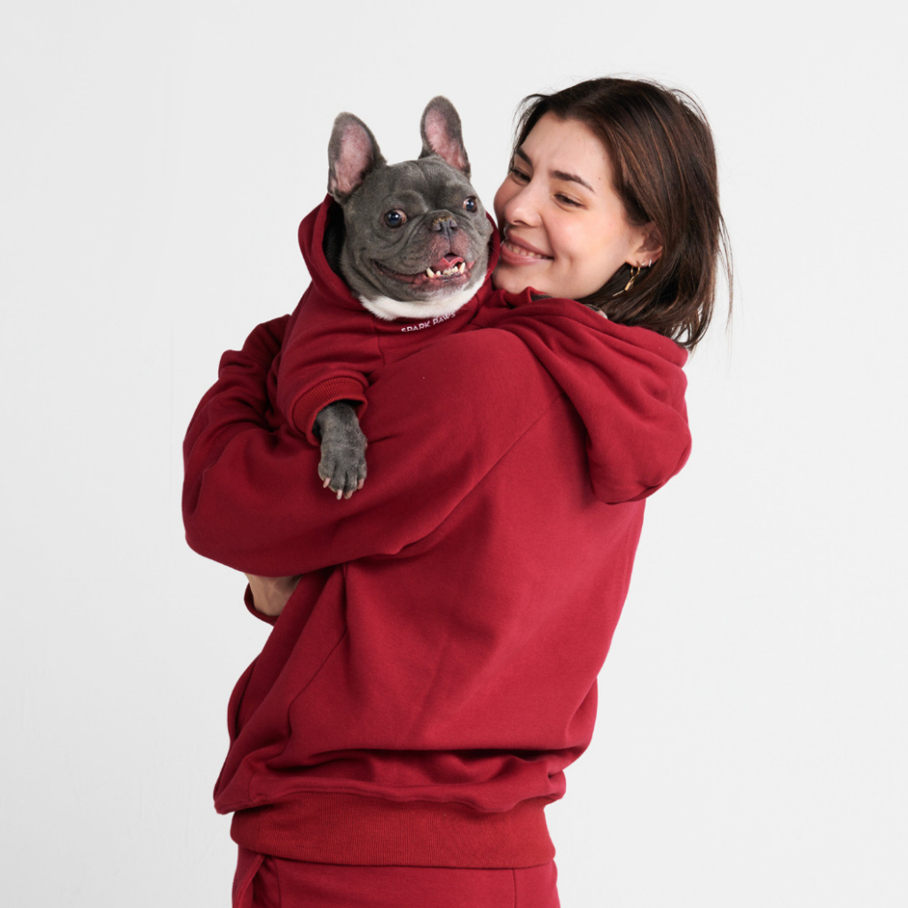 Essential Dog Hoodie - Burgundy - Image 12