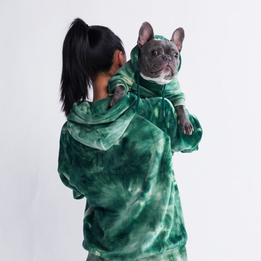 Velvet Dog Hoodie - Emerald Green - Image 12