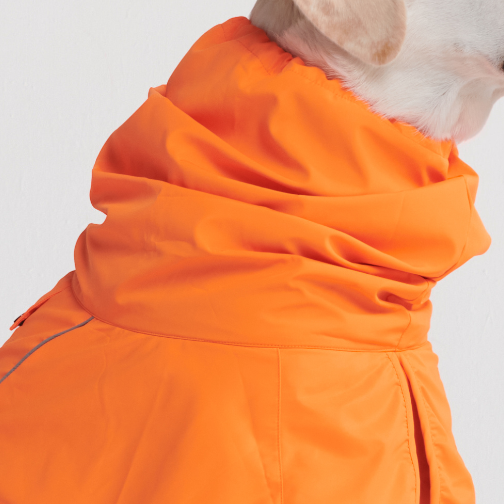 Breatheshield™ Dog Raincoat - Neon Orange - Image 9