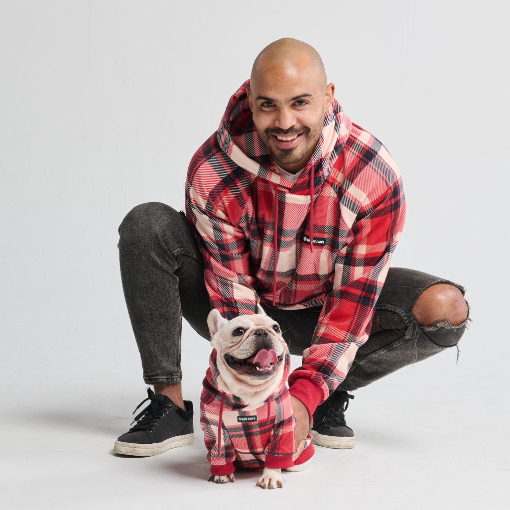 Red Plaid Dog Hoodie - Image 12