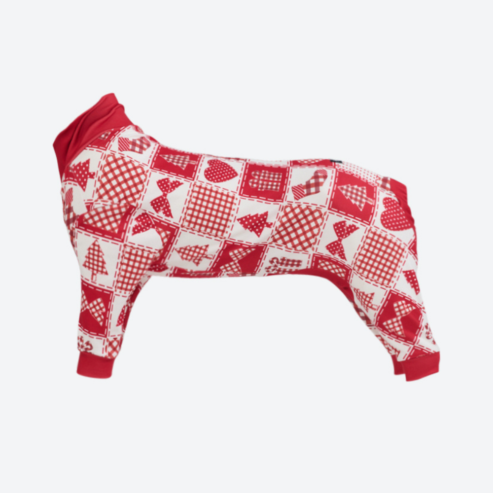 Dog Christmas Pajama - Festive Patchwork - Image 9
