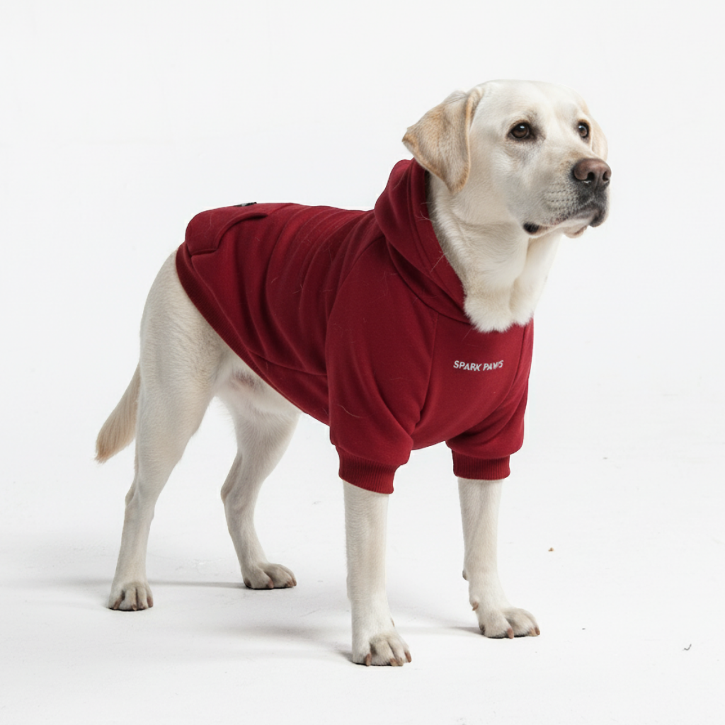 Essential Dog Hoodie - Burgundy - Image 6