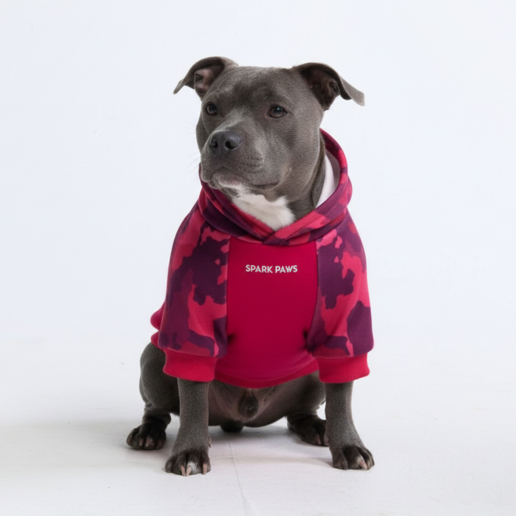 Fuchsia Camo Dog Hoodie - Image 6