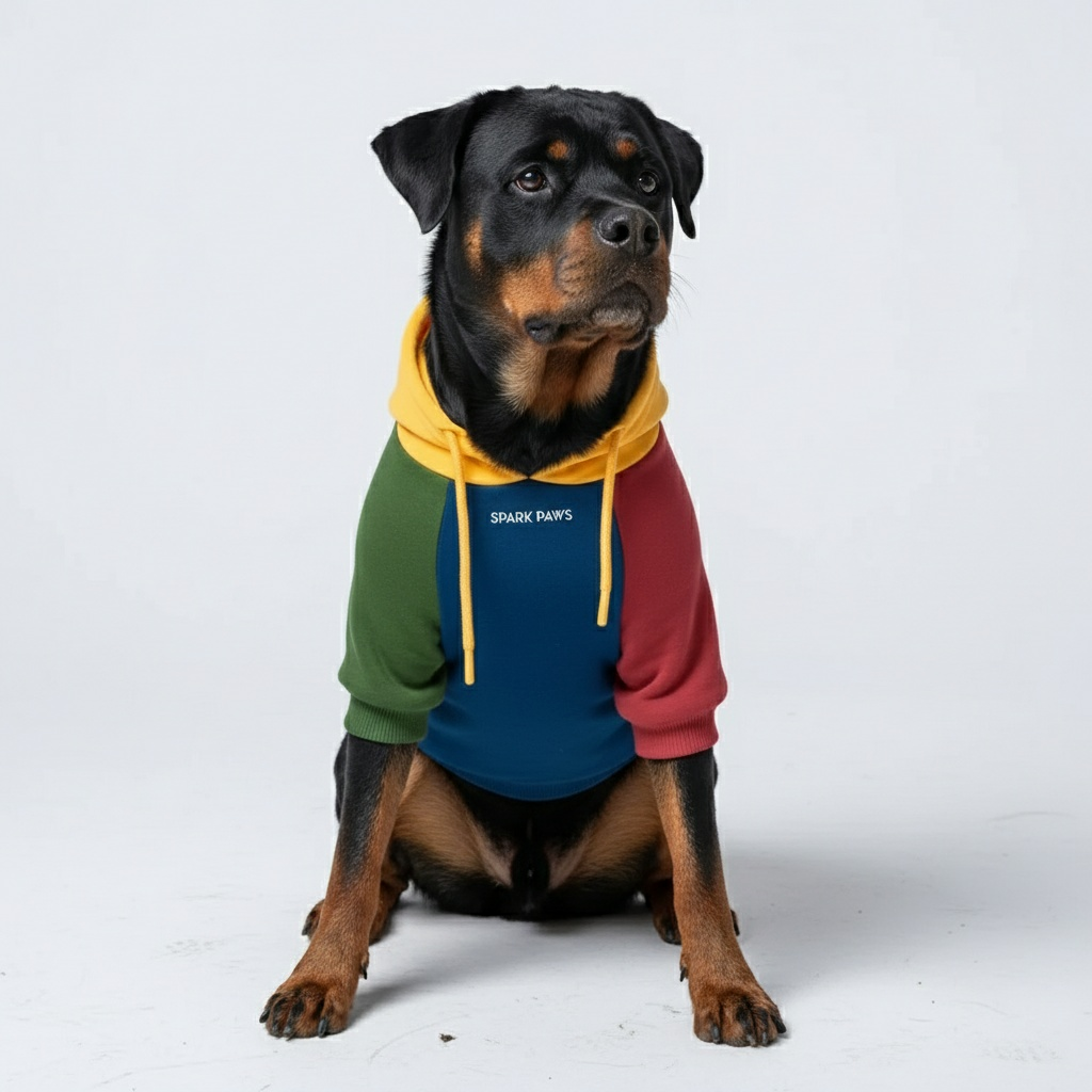 Primary Color Block Dog Hoodie - Image 8