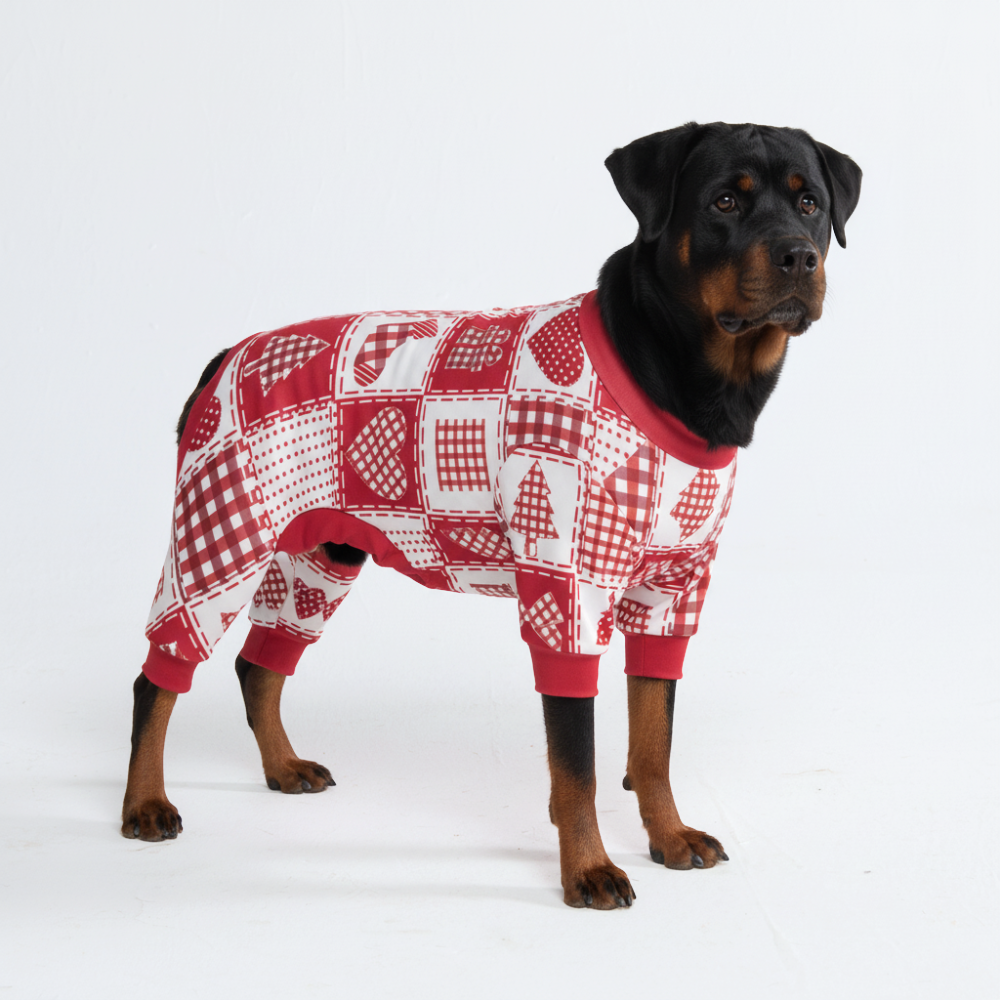 Dog Christmas Pajama - Festive Patchwork - Image 6