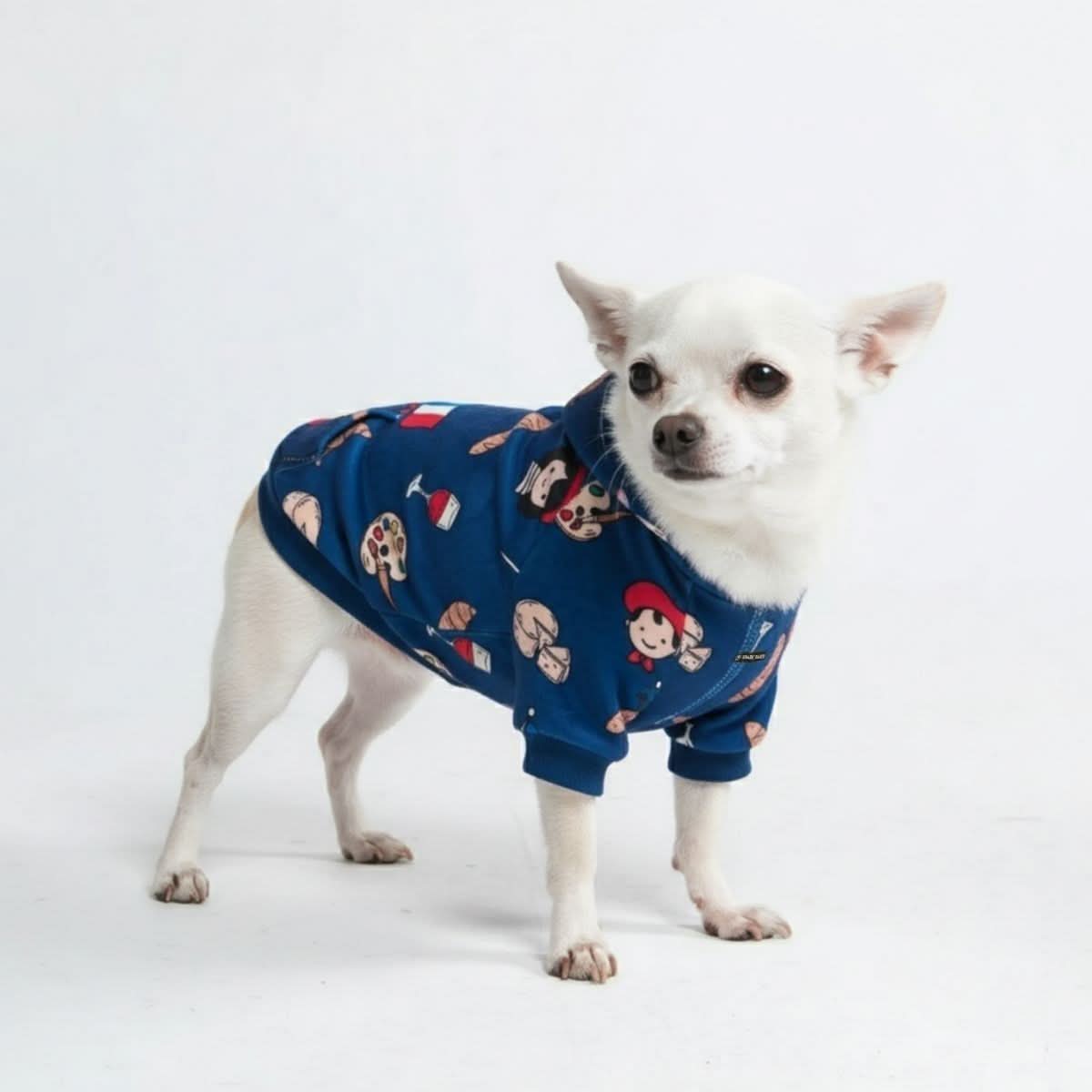 The France Dog Hoodie - Blue - Image 2