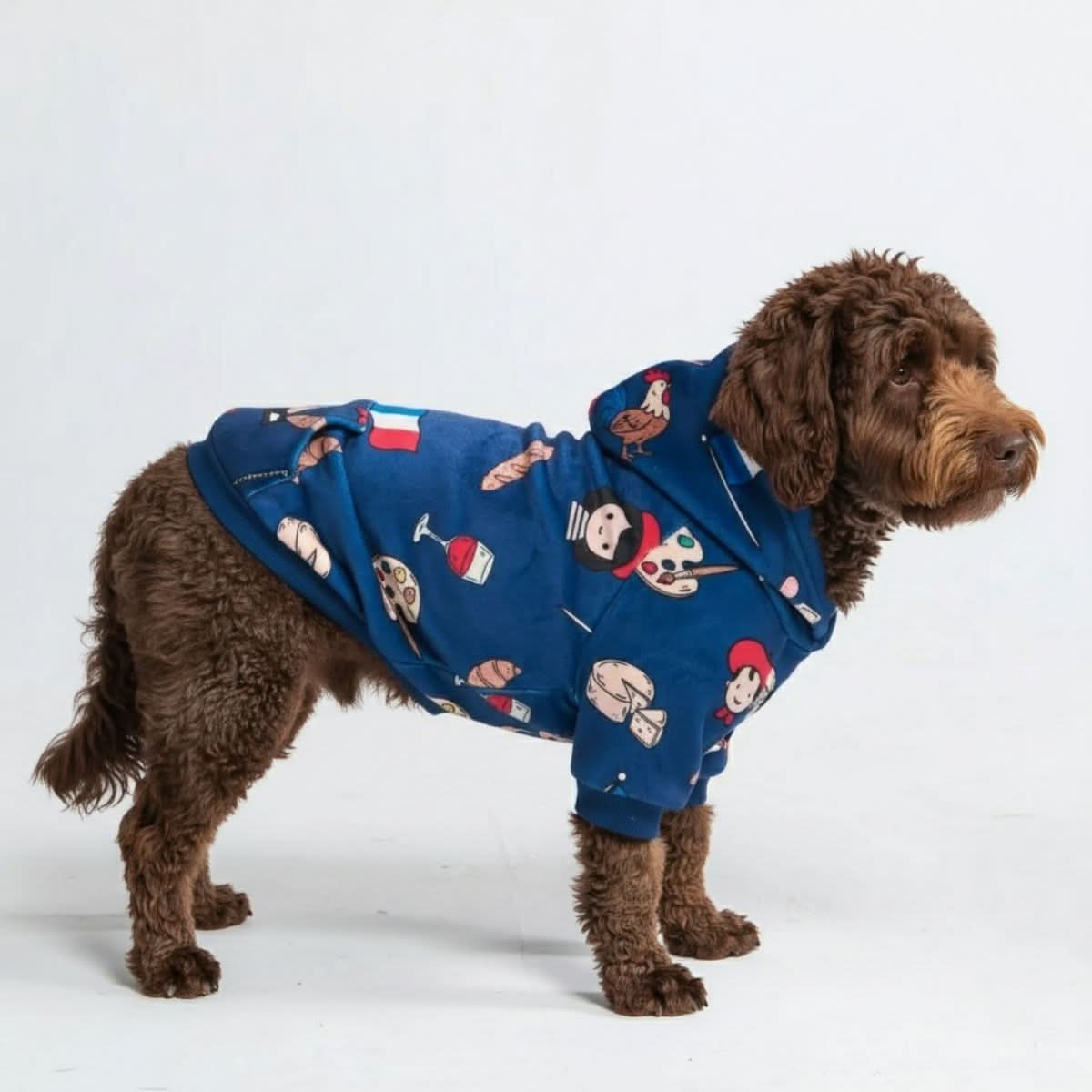 The France Dog Hoodie - Blue - Image 3