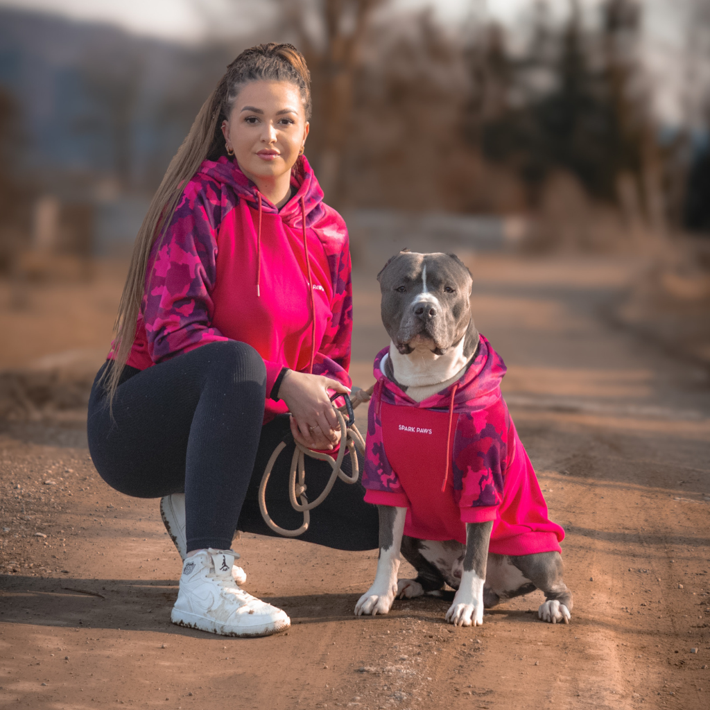 Fuchsia Camo Dog Hoodie - Image 14