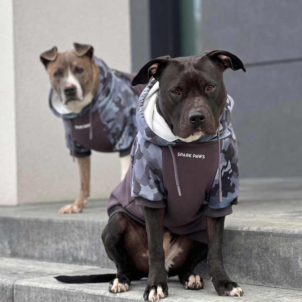 Grey Camo Dog Hoodie - Image 12