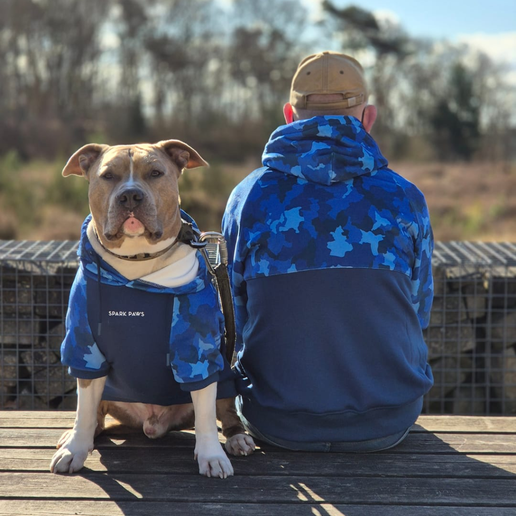 Blue Camo Dog Hoodie - Image 14