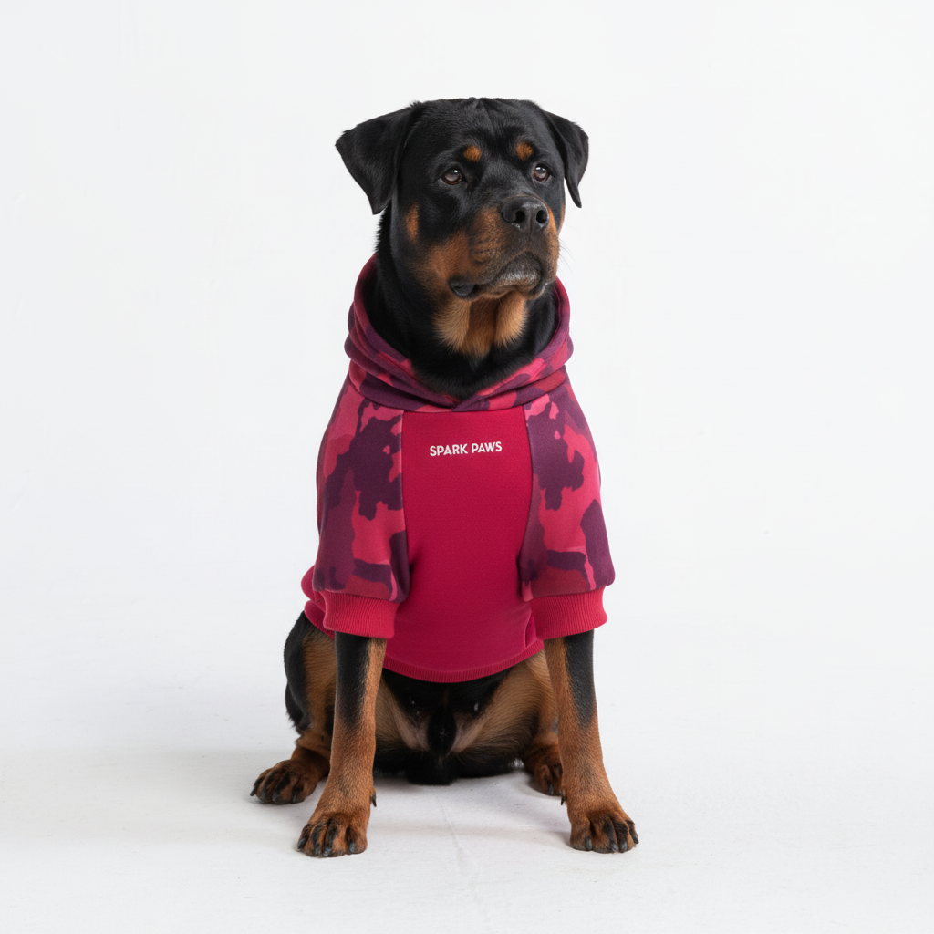 Fuchsia Camo Dog Hoodie - Image 8