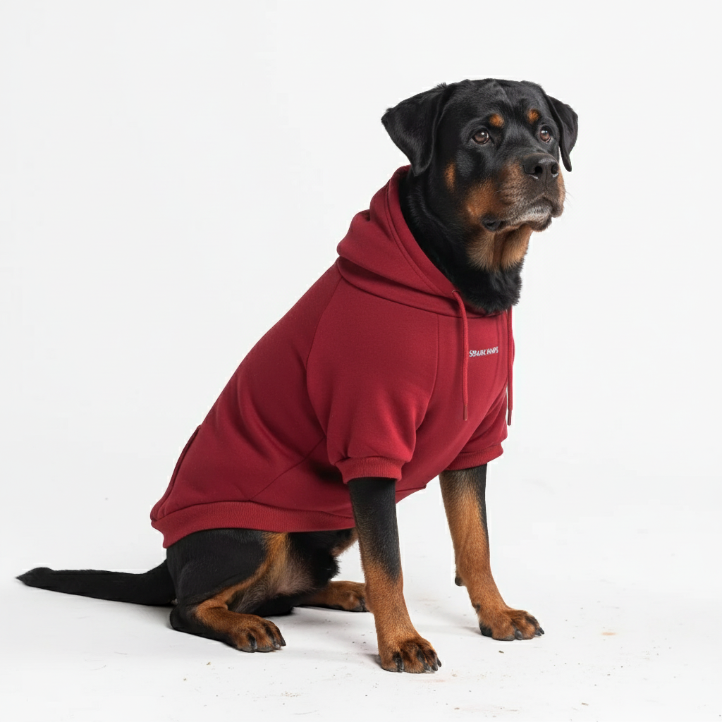 Essential Dog Hoodie - Burgundy - Image 8