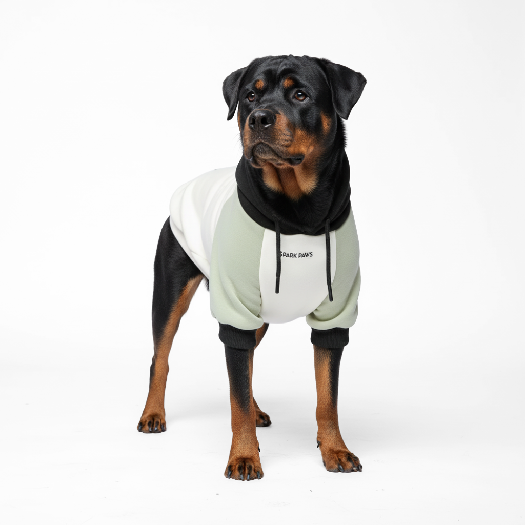 Olive Cream Dog Hoodie - Image 8