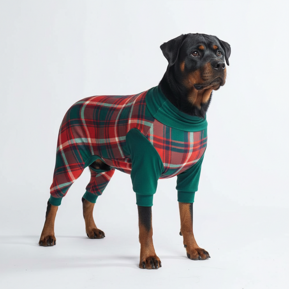 Dog Pajama - Green and Red Plaid - Image 7