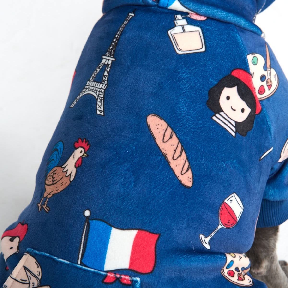 The France Dog Hoodie - Blue - Image 9