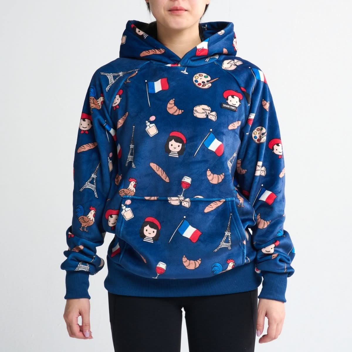 The France Human Hoodie - Blue - Image 2