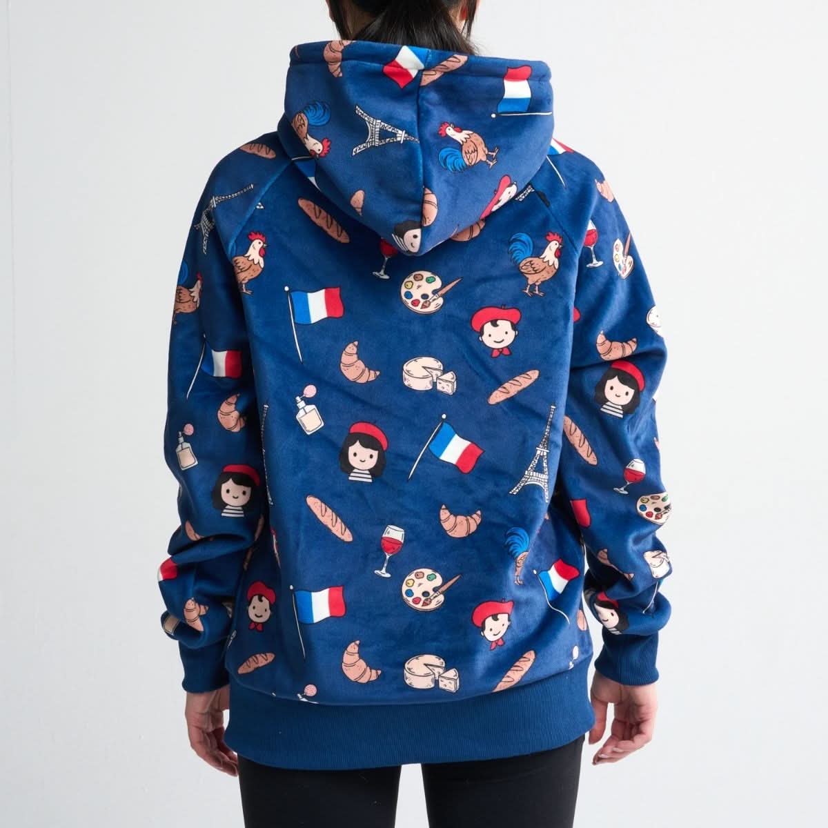 The France Human Hoodie - Blue - Image 3