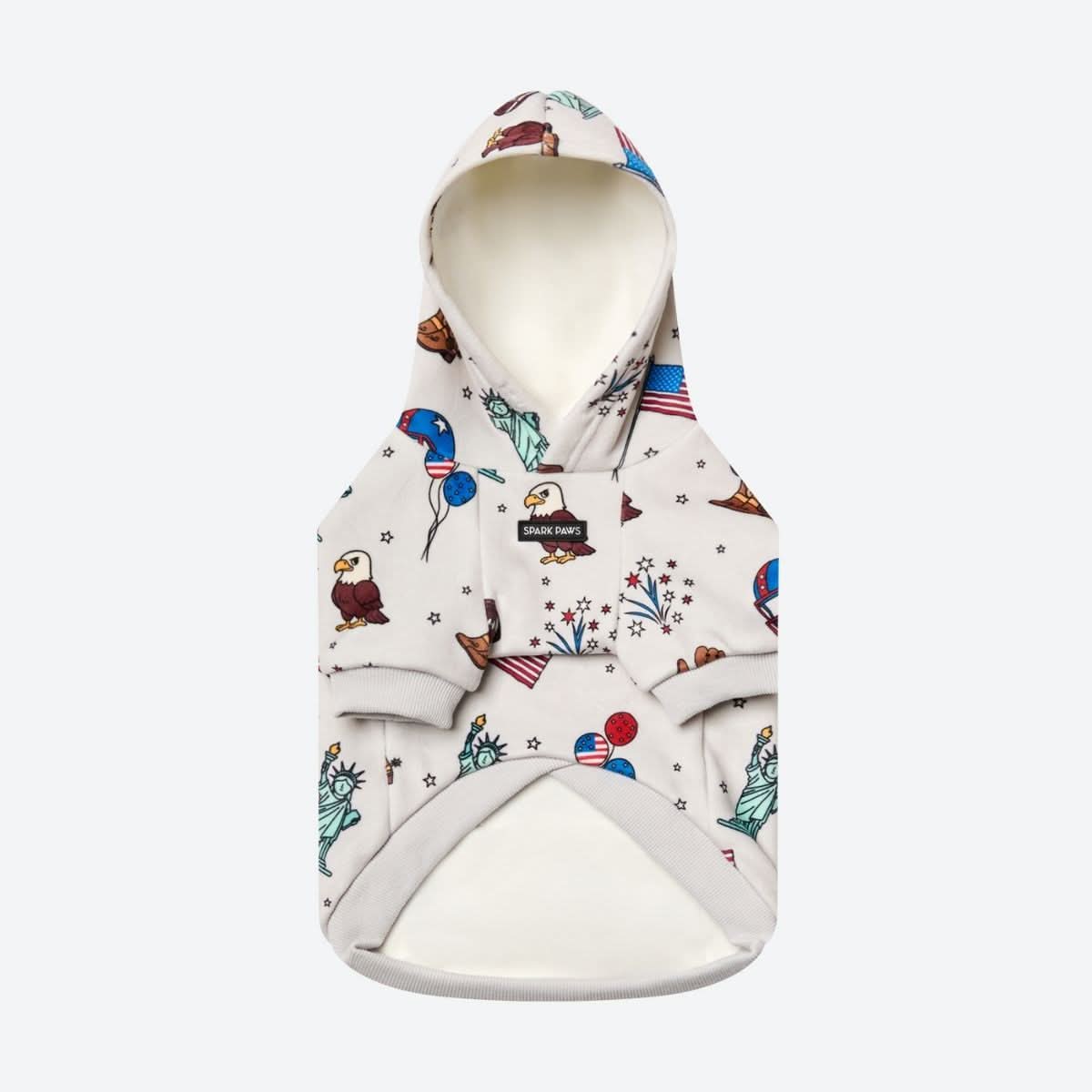 The USA Dog Hoodie - Grey - Image 9