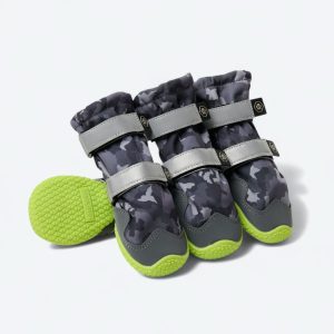 Dog Rainboots. Waterproof Dog Shoes - Grey Camo