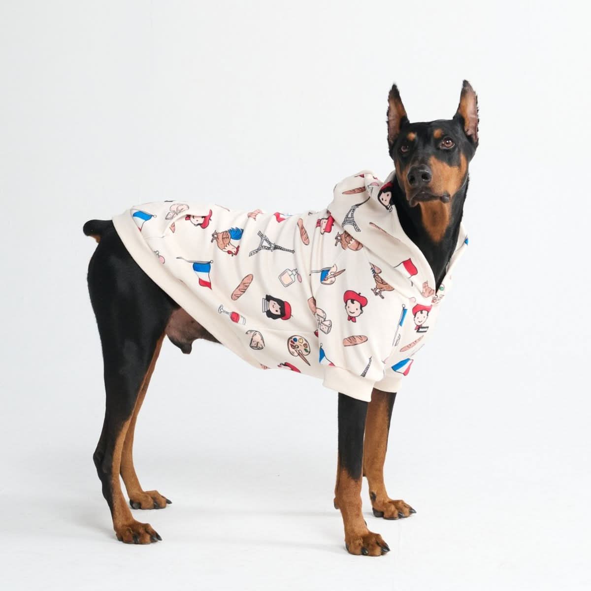 The France Dog Hoodie - Beige - Image 4