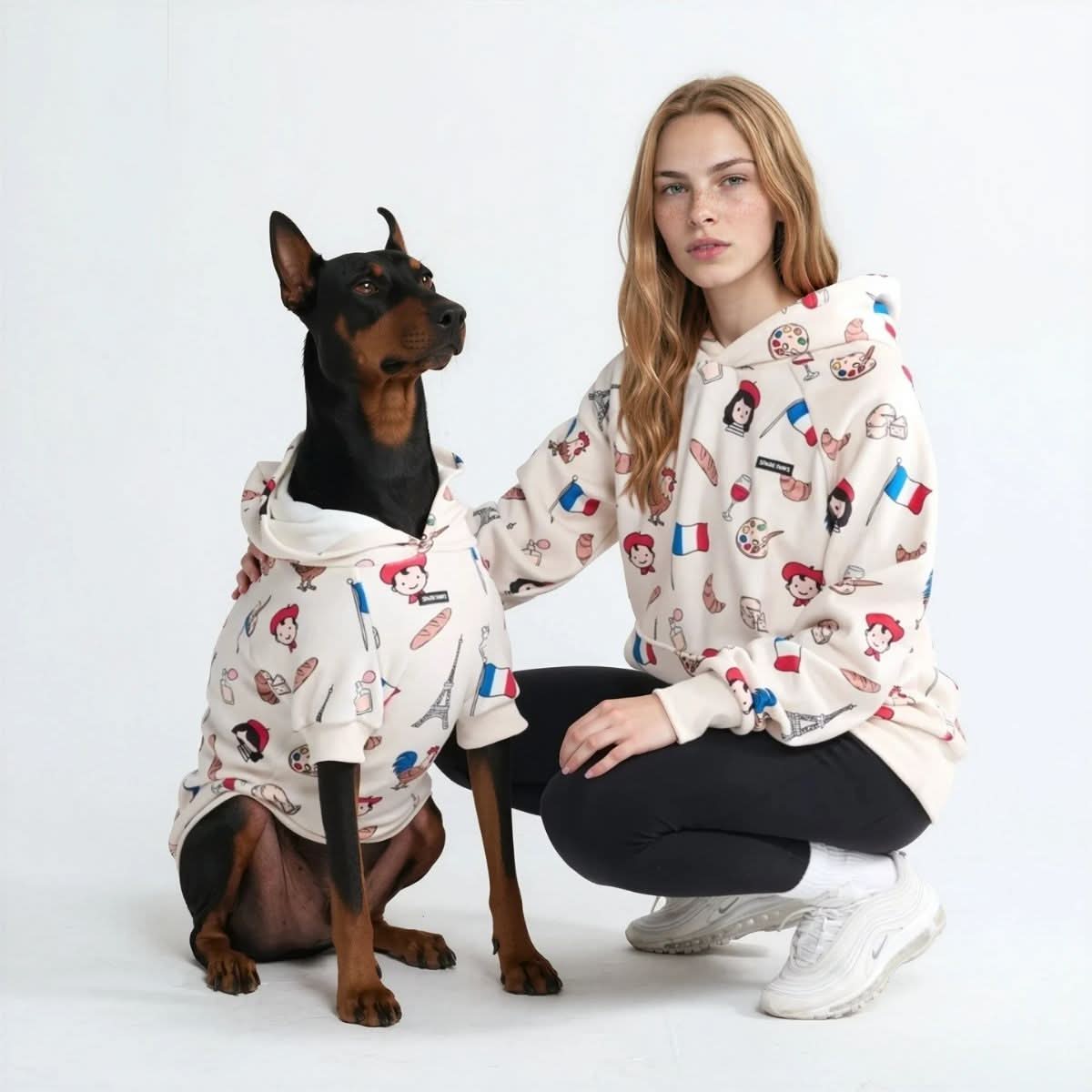 The France Dog Hoodie - Beige - Image 10
