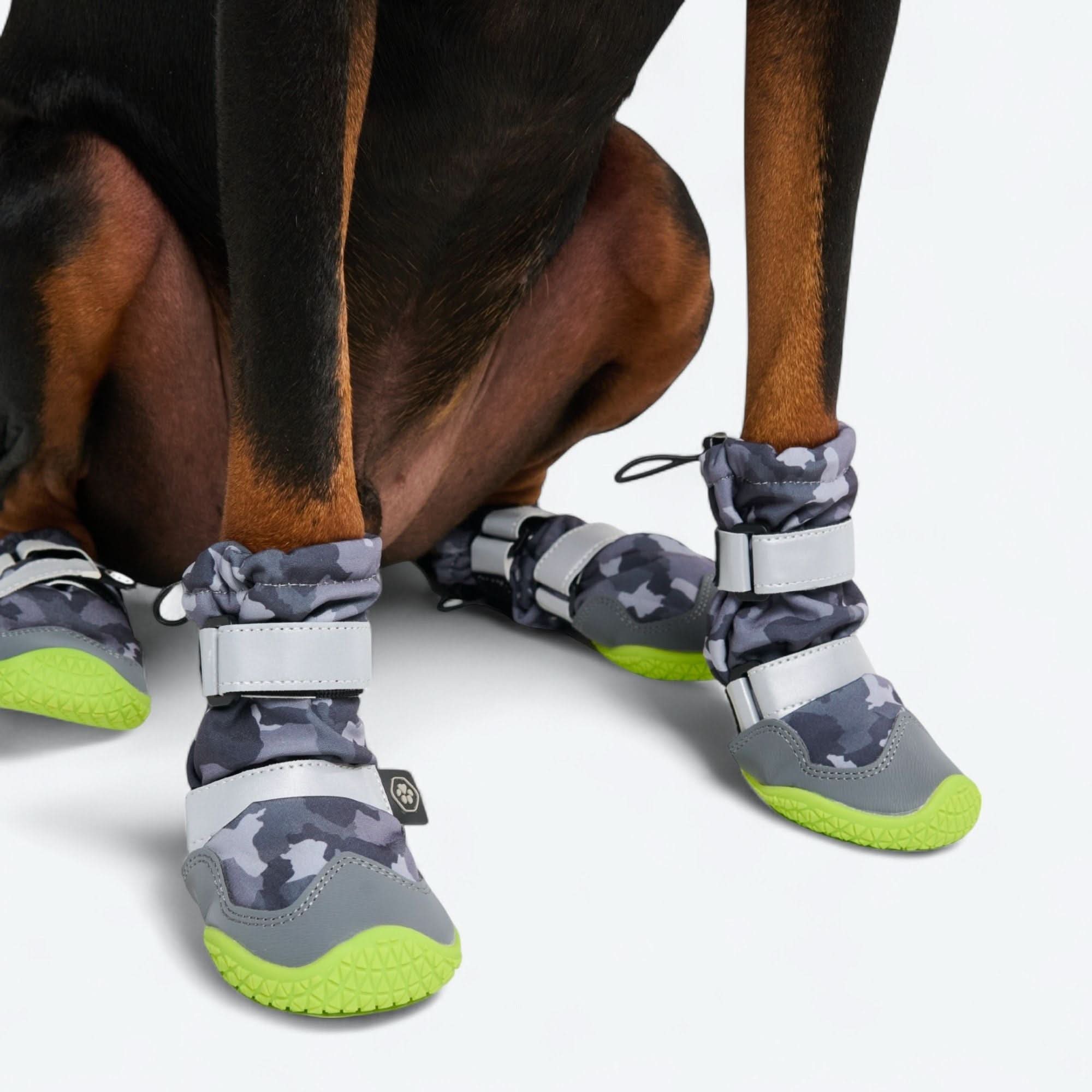 Dog Rainboots. Waterproof Dog Shoes - Grey Camo - Image 5