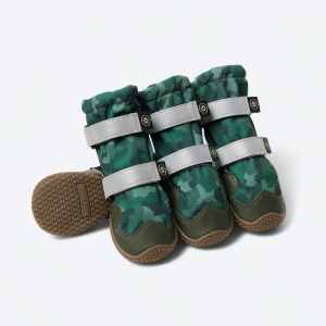Dog Rainboots. Waterproof Dog Shoes - Green Camo